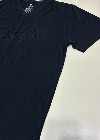 Siyah Erkek Süet Tişört, Kısa Kollu, Salaş - Görsel 4