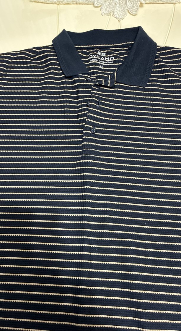 Lacivert Çizgili Erkek Polo Tişört - Görsel 4