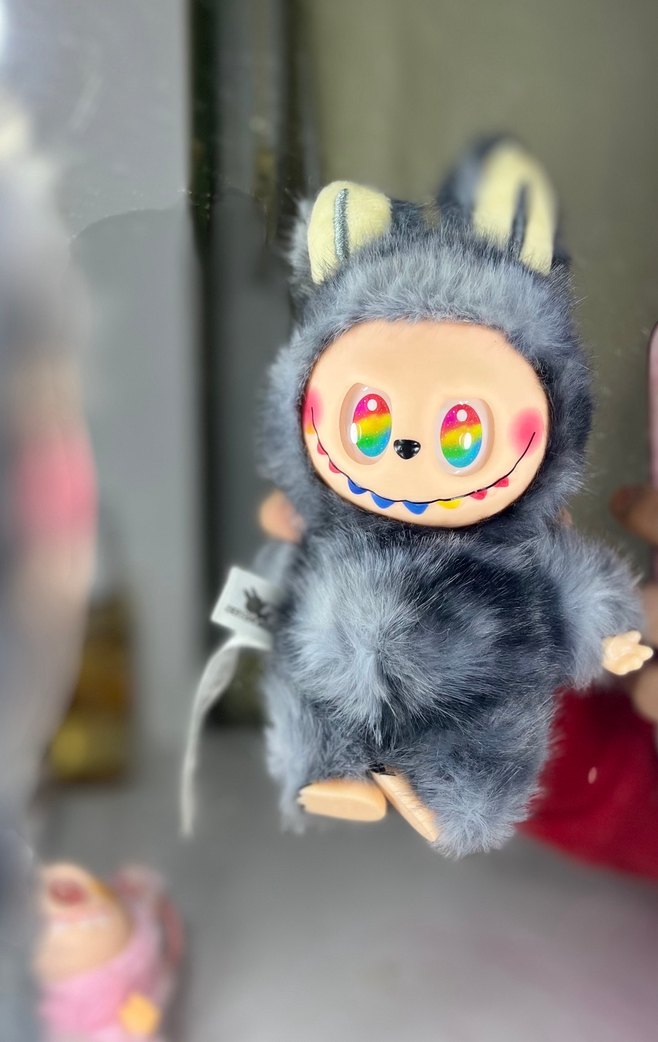 Gri Peluş Labubu - Görsel 2