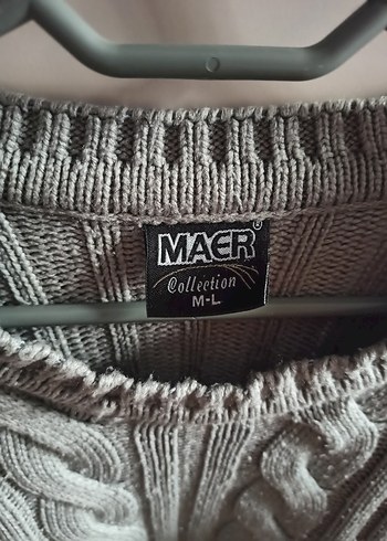 Gri Örgü Kadın Triko Kazak - Görsel 3