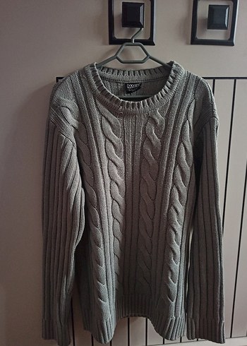 Gri Örgü Kadın Triko Kazak - Görsel 2