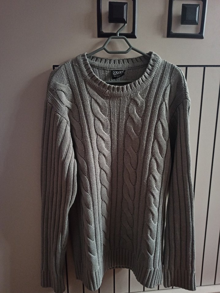 Gri Örgü Kadın Triko Kazak - Görsel 2