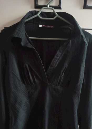 Siyah uzun kollu gömlek - Görsel 3