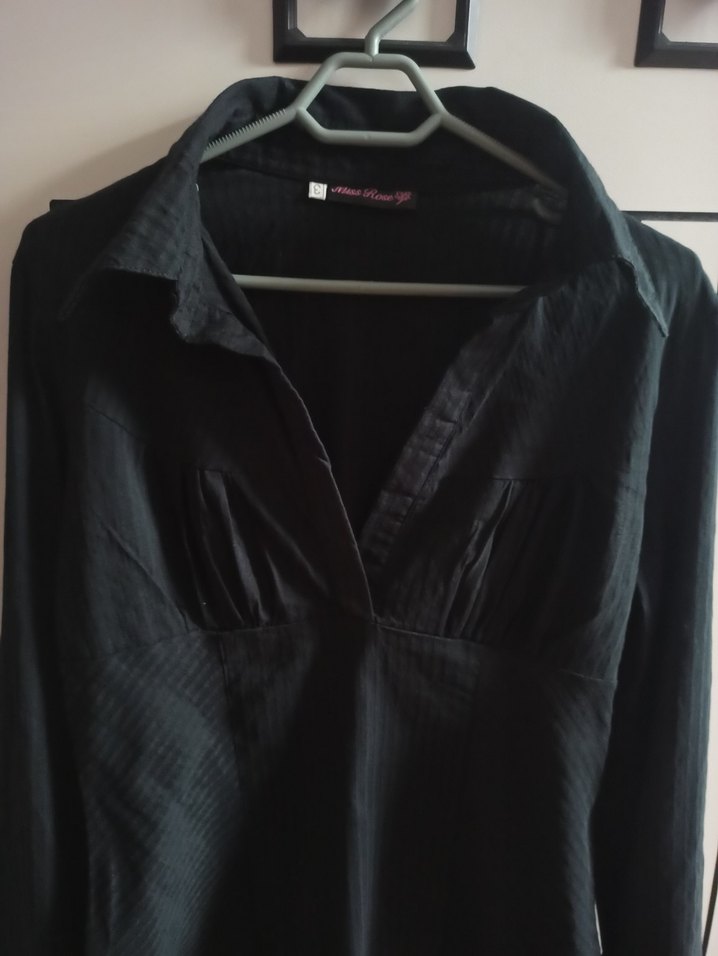 Siyah uzun kollu gömlek - Görsel 3