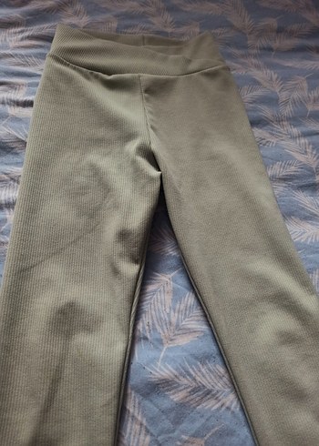 Açık yeşil fitilli Kadın Tayt - Görsel 2