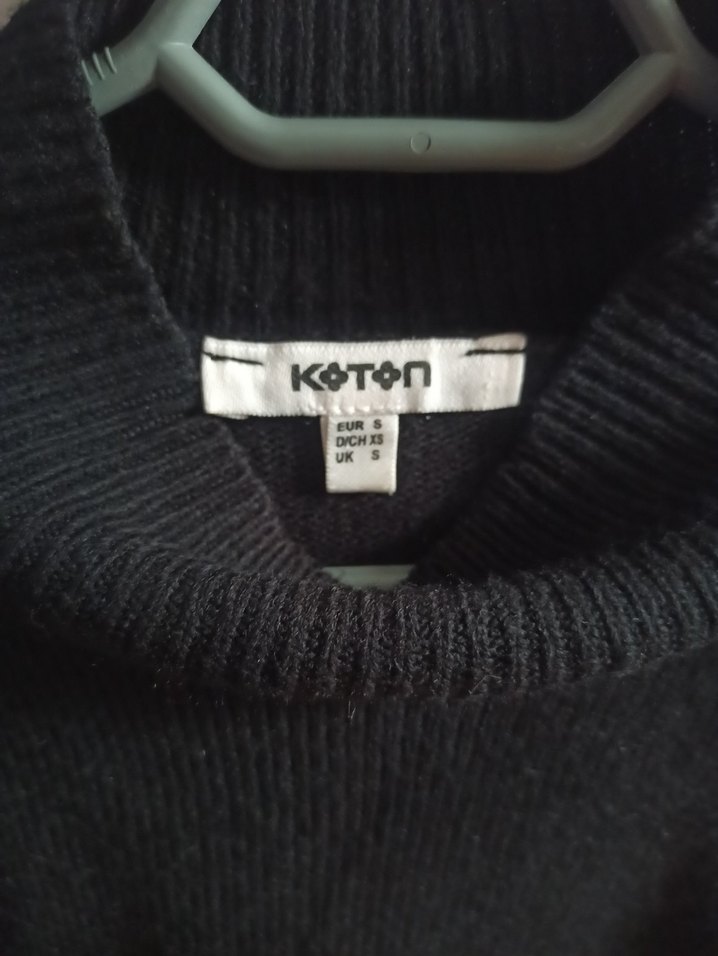 Siyah-Beyaz  Bol Kesim Triko Kazak - Görsel 4