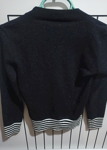 Siyah Örgü Kadın Kazak - Görsel 3