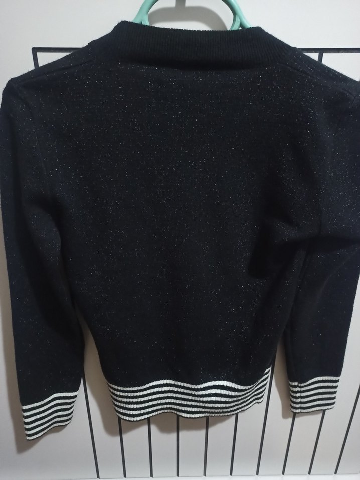 Siyah Örgü Kadın Kazak - Görsel 3