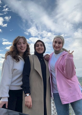 Pembe tunik boy hırka yırtmaç detaylı - Görsel 2