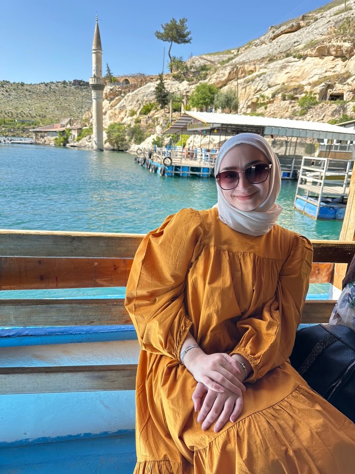 Bohem Tarzı Camel Uzun Kadın Elbise - Görsel 3