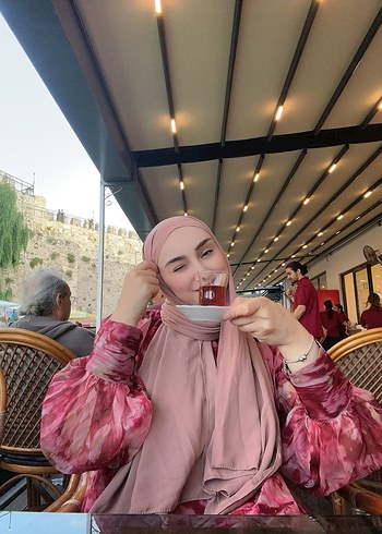 Uzun Bohem Burgonya Elbise - Görsel 8