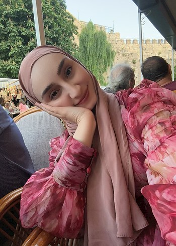 Uzun Bohem Burgonya Elbise - Görsel 3