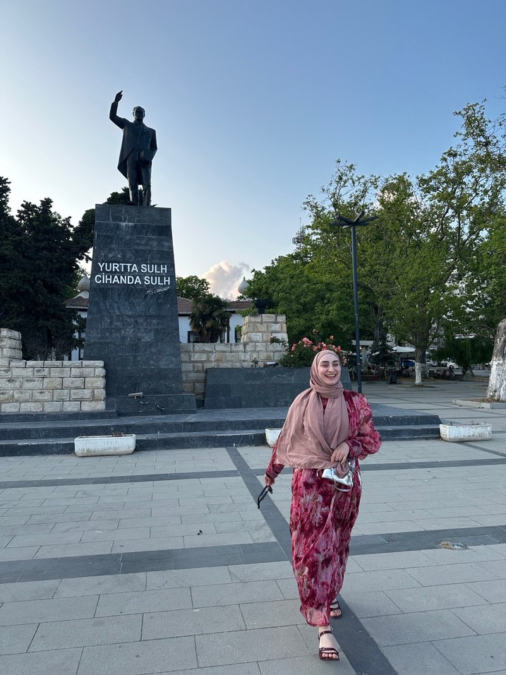 Uzun Bohem Burgonya Elbise - Görsel 5