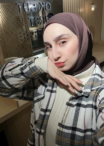 Camel Renkli Örgü Kadın Yün gömlek - Görsel 3