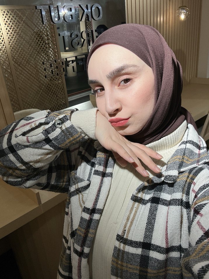 Camel Renkli Örgü Kadın Yün gömlek - Görsel 3