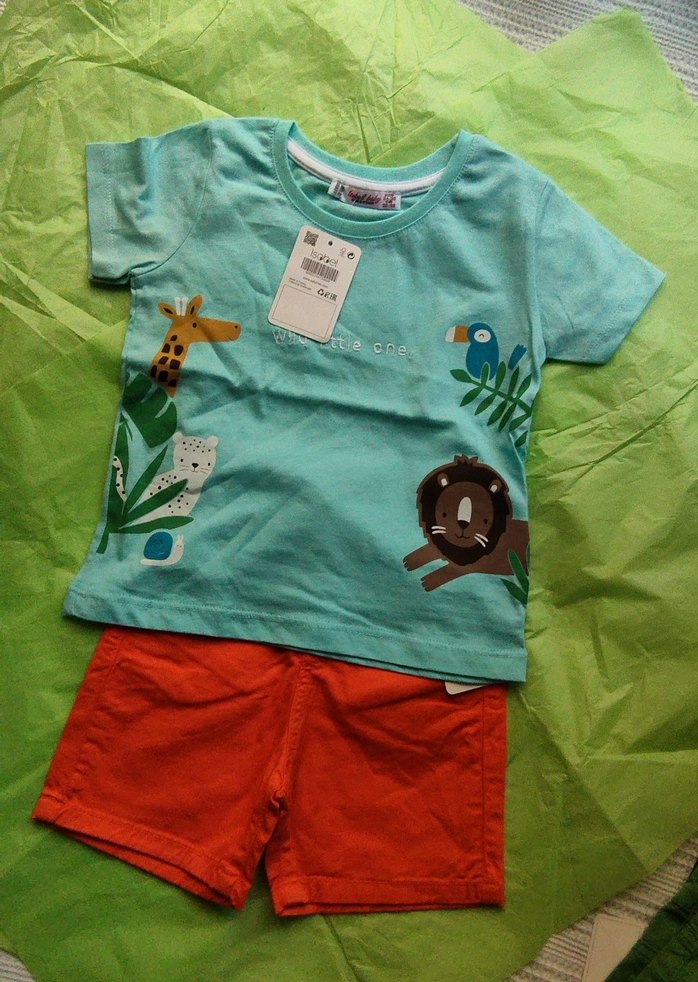 Erkek Renkli Kırmızı Düğmeli Şort - Görsel 5