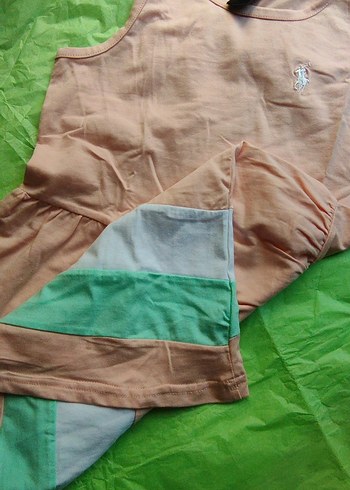 Kız Çocuk Pastel Renkli Kolsuz Elbise - Görsel 3