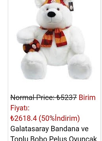 Galatasaray lisanslı ayıcık - Görsel 6
