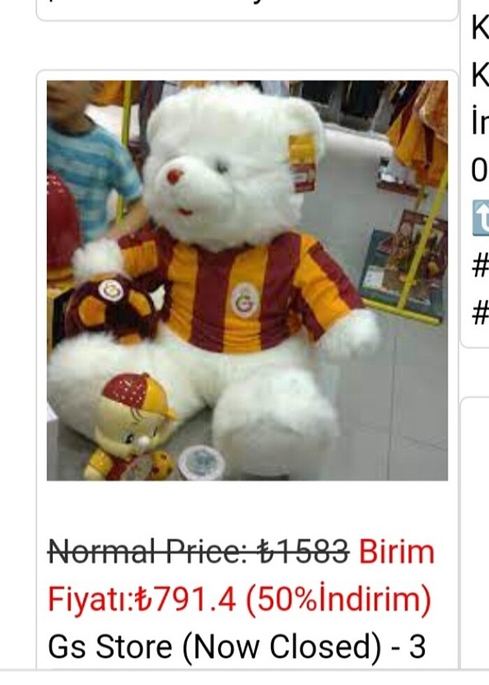 Galatasaray lisanslı ayıcık  - Görsel 5