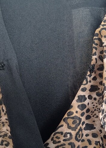 Leopar desenli elbise - Görsel 4