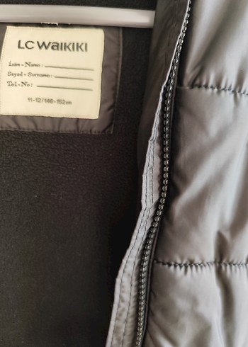 Çocuk Siyah Kapüşonlu Fermuarlı Mont - Görsel 2