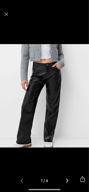 Bershka deri pantolon