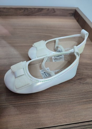 Kız Çocuk Beyaz Fiyonklu Babet - Görsel 2