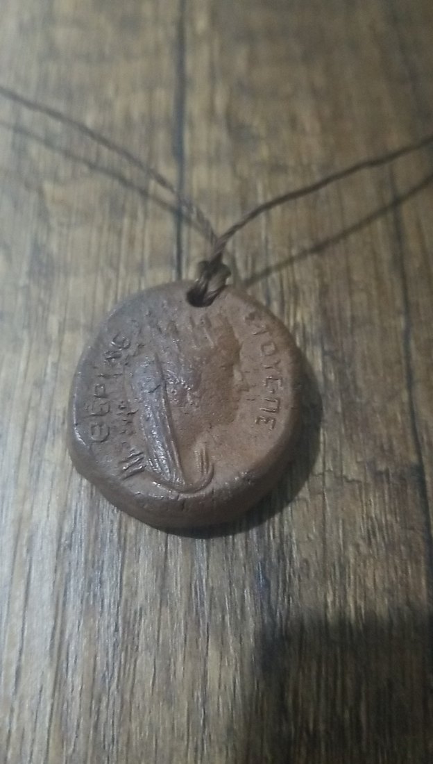 kil taş üzerine baskılı ip kayışlı Bohem Kadın Kolye - Görsel 2