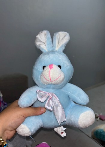 Pastel Mavi Peluş Tavşan Oyuncak