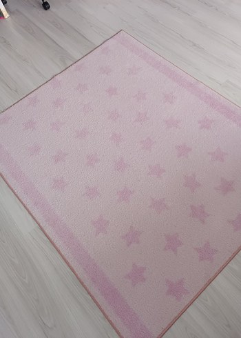İKEA Pembe Pastel Yıldız Desenli Modern Halı - Görsel 4