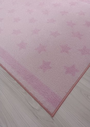 İKEA Pembe Pastel Yıldız Desenli Modern Halı - Görsel 3