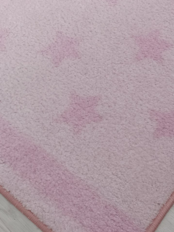 İKEA Pembe Pastel Yıldız Desenli Modern Halı - Görsel 2