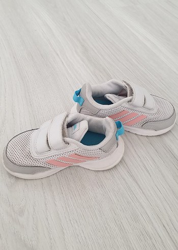 Kız Çocuk Gri Beyaz Cırt Cırtlı Spor Ayakkabı - Görsel 3