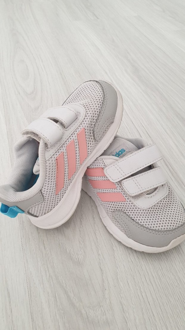 Kız Çocuk Gri Beyaz Cırt Cırtlı Spor Ayakkabı - Görsel 2