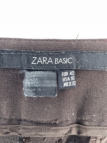 42 Beden kahverengi Renk Zara Kumaş Pantolon %70 İndirimli.