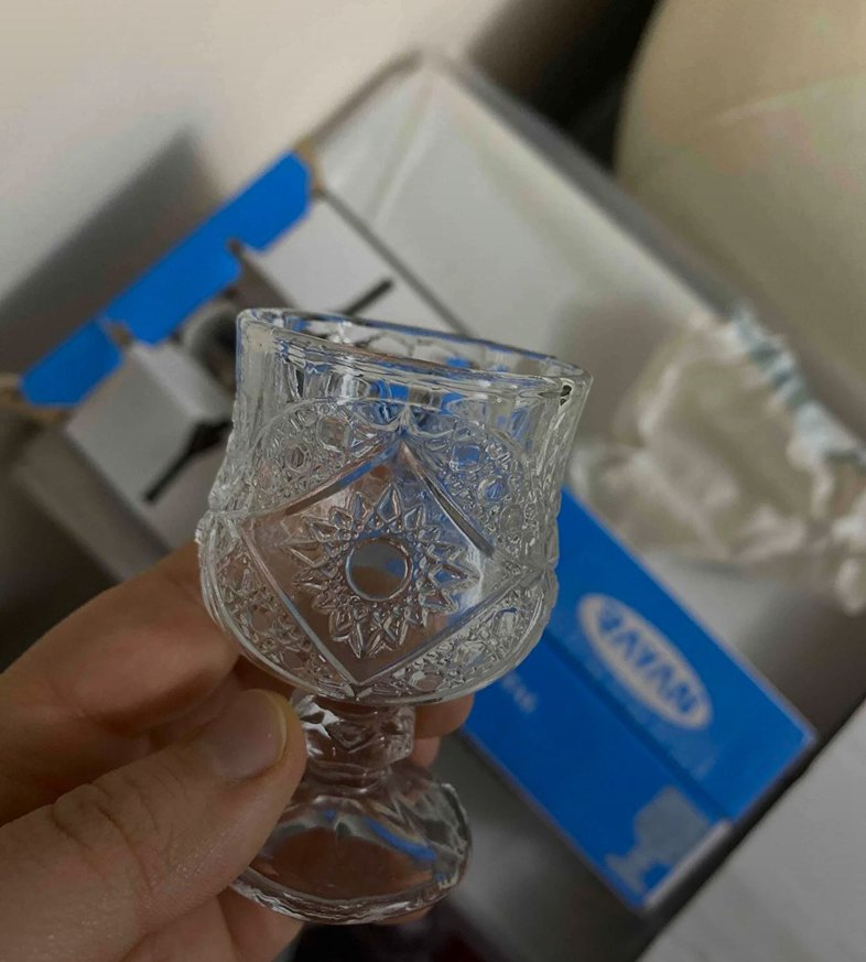 Desenli Küçük Kristal Bardak - Görsel 3