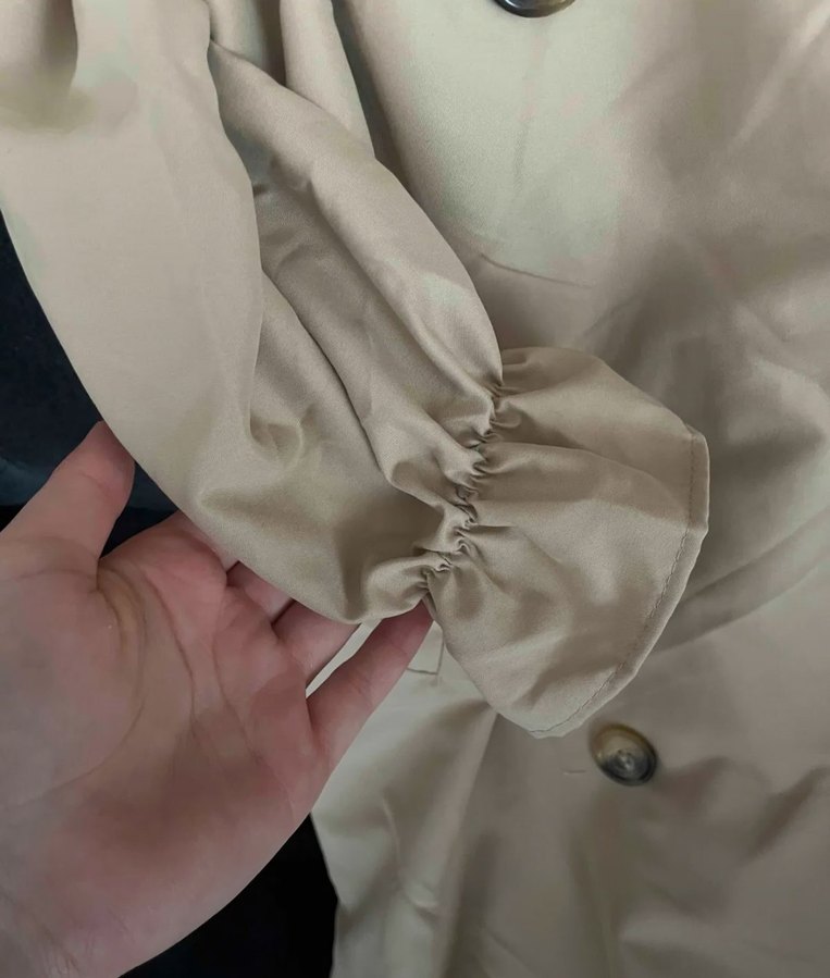 Bej Kadın Uzun Boy Trençkot - Görsel 2