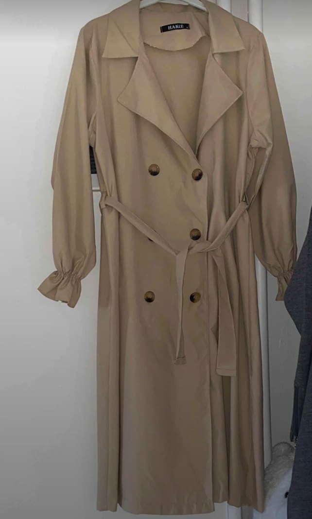 Bej Kadın Uzun Boy Trençkot - Görsel 3
