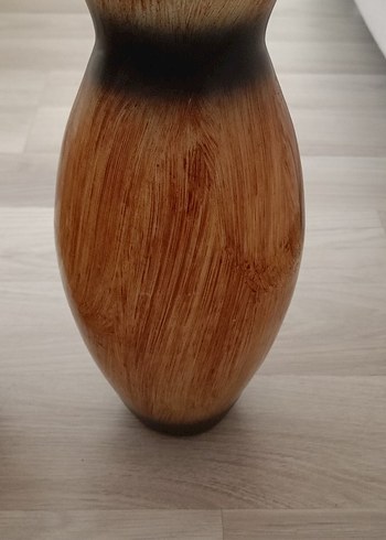 Bej ve Gri Renkli Seramik Vazo Seti - Görsel 3