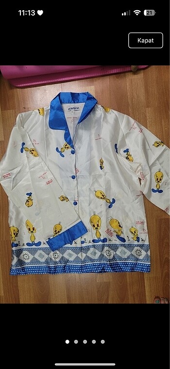 Saten pijama takımı