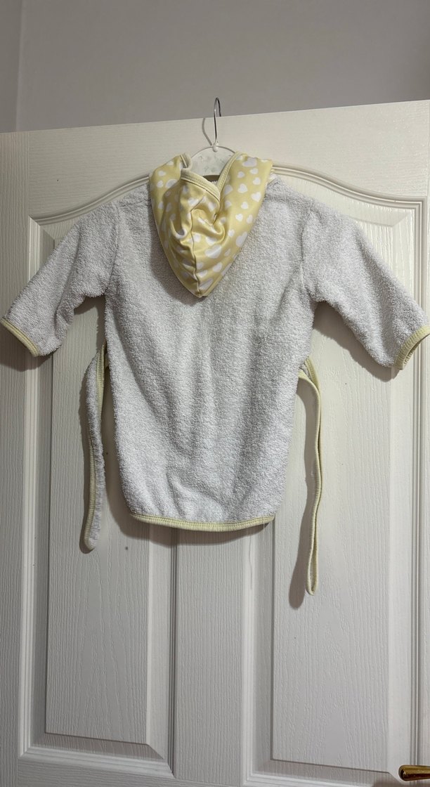 Nakışlı Beyaz kız Çocuk Bornoz - Görsel 3