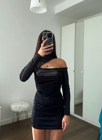 Diğer Mini Siyah Elbise