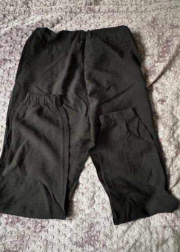 Düğmeli Siyah Keten Kadın Pantolon - Görsel 2