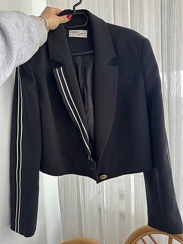 Kısa blazer siyah ceket
