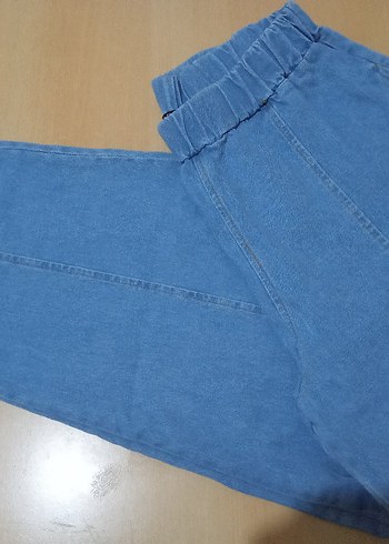 Kadın Mavi Denim Bol Kesim Jean