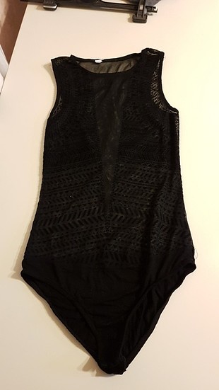 Bershka siyah transparan bodysuit