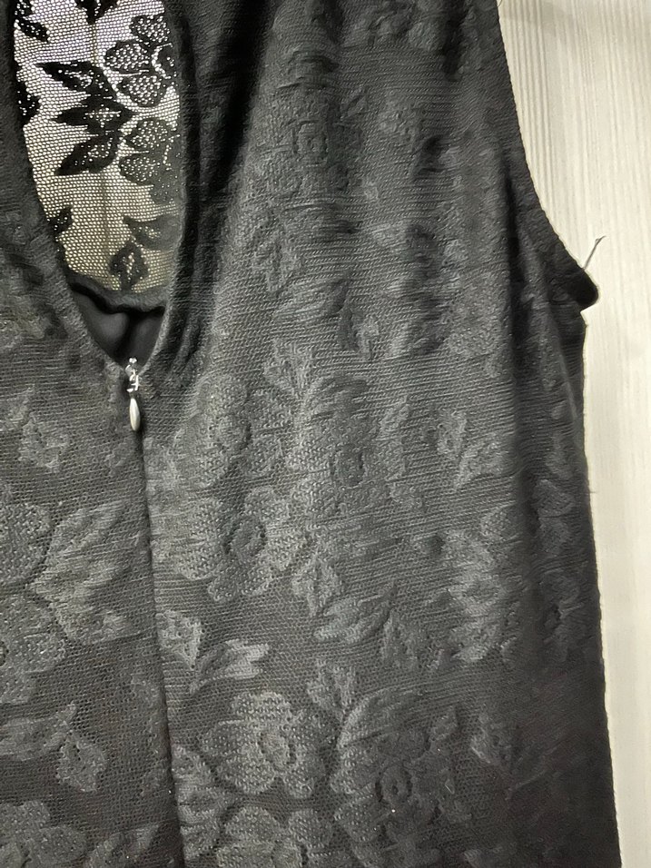 Siyah Dantel Detaylı Midi Gotik Elbise - Görsel 3