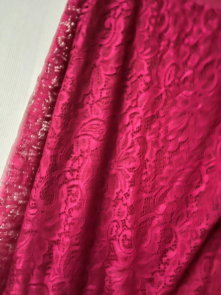 Bordo Dantel Detaylı Bohem Triko Elbise - Görsel 2