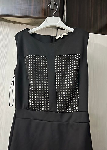 Siyah Kemerli Midi Kadın Elbise - Görsel 2