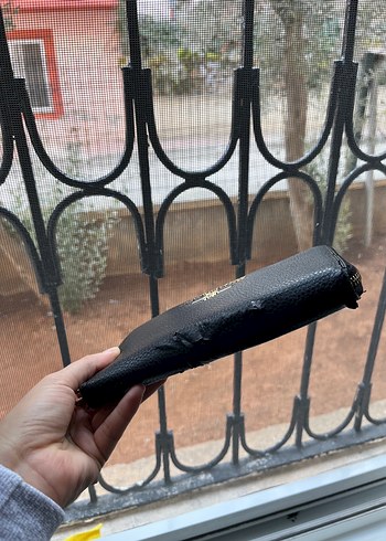 Siyah Deri Fermuarlı Kadın Cüzdanı - Görsel 2